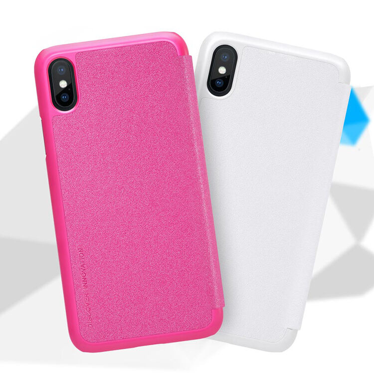 NILLKIN ochranné flip puzdro pre Apple iPhone XS / iPhone X – zlaté