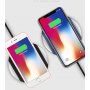 Bezdrôtová QI nabíjačka s protišmykovým povrchom pre Apple iPhone – modro-strieborná