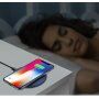 Bezdrôtová QI nabíjačka s protišmykovým povrchom pre Apple iPhone – modro-strieborná