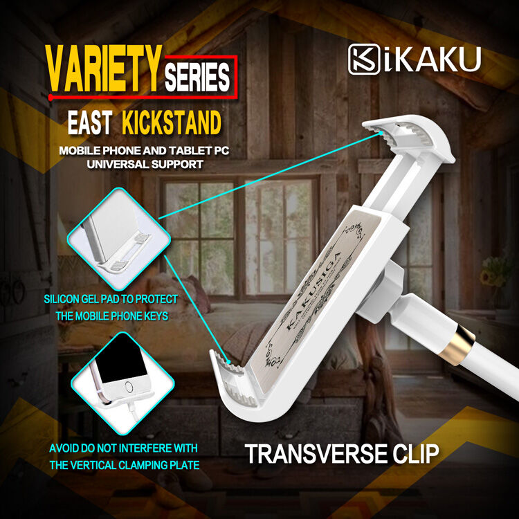 KAKUSIGA univerzálny polohovateľný stojan pre iPhone/iPad – bielo-zlatý