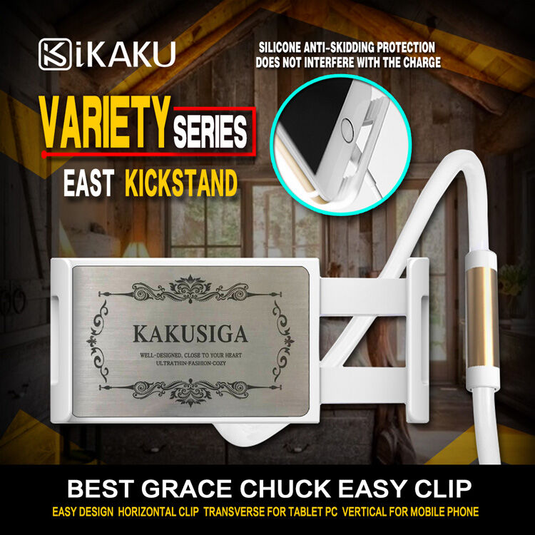 KAKUSIGA univerzálny polohovateľný stojan pre iPhone/iPad – bielo-zlatý KAKUSIGA univerzálny polohovateľný stojan pre iPhone/iPad – bielo-zlatý