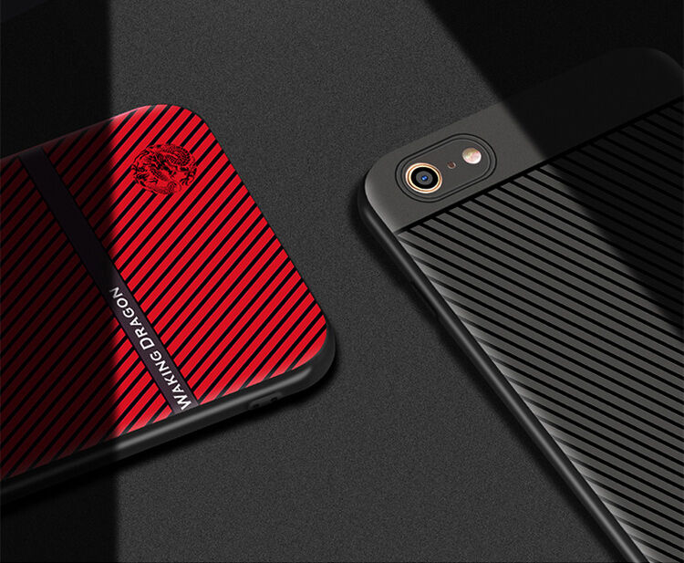 WAKING DRAGON elegantný kryt z mäkkého plastu pre Apple iPhone 6 / 6S – červený