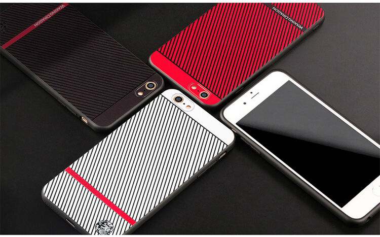 WAKING DRAGON elegantný kryt z mäkkého plastu pre Apple iPhone 6 / 6S – červený