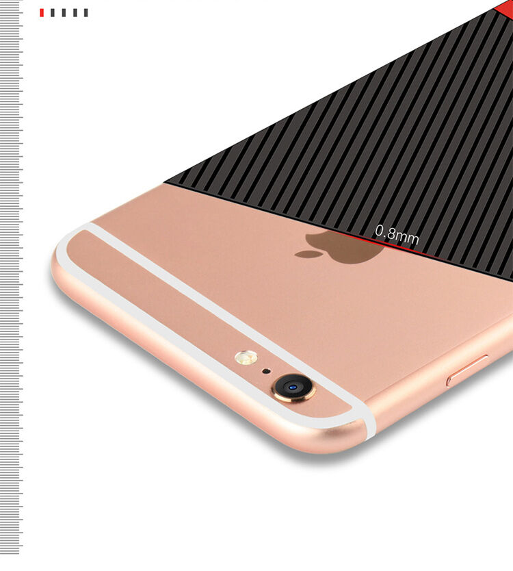 WAKING DRAGON elegantný kryt z mäkkého plastu pre Apple iPhone 6 / 6S – červený