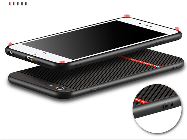 WAKING DRAGON elegantný kryt z mäkkého plastu pre Apple iPhone 6 / 6S – červený