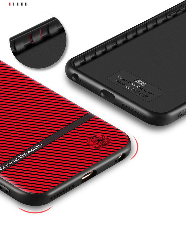 WAKING DRAGON elegantný kryt z mäkkého plastu pre Apple iPhone 6 / 6S – červený