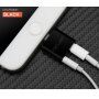 OCUBE 2v1 redukcia Lightning na 3,5&nbsp;mm port a&nbsp;Lightning pre Apple iPhone – čierna