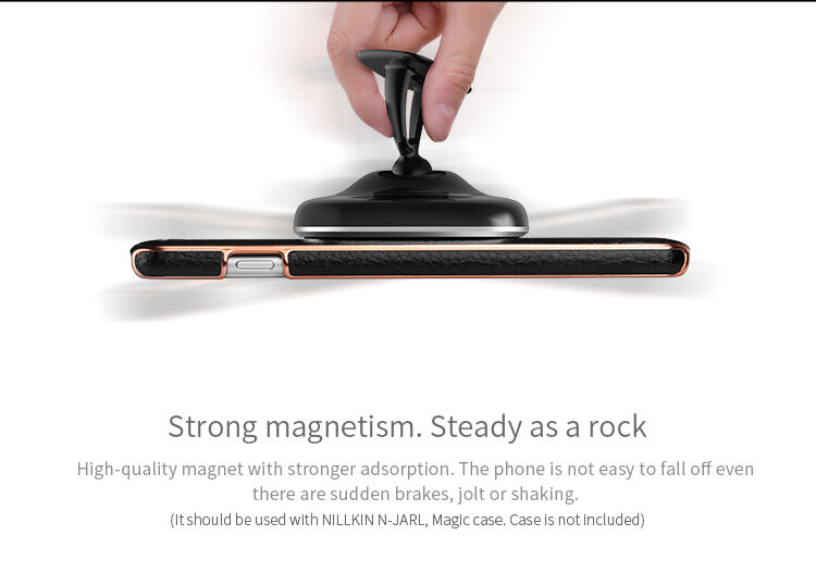 NILLKIN dizajnový magnetický držiak s&nbsp;Qi bezdrôtovým nabíjaním pre Apple iPhone – čierny