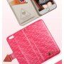 Otvárací obal/puzdro s&nbsp;diamantovým leskom a&nbsp;magnetickým pásom na iPhone 6S/6 – ružový