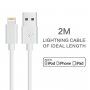 OPSO Synchronizačný a nabíjací MFi certifikovaný lightning kábel pre Apple iPhone / iPad / iPod - biely - 2m