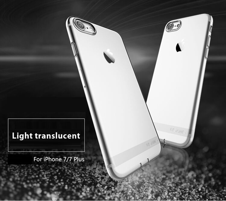 USAMS tenký kryt so záslepkou Lightning konektora pre Apple iPhone SE (2020/2022) / 8 / 7 - priehľadný