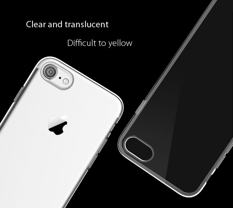 USAMS tenký kryt so záslepkou Lightning konektora pre Apple iPhone SE (2020/2022) / 8 / 7 - priehľadný