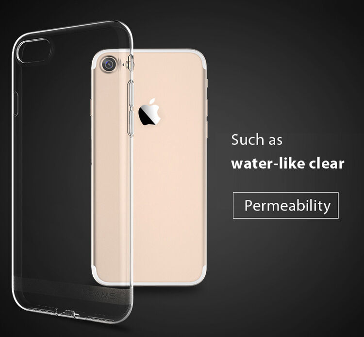USAMS tenký kryt so záslepkou Lightning konektora pre Apple iPhone SE (2020/2022) / 8 / 7 - priehľadný