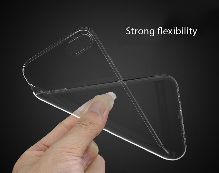USAMS tenký kryt so záslepkou Lightning konektora pre Apple iPhone SE (2020/2022) / 8 / 7 - priehľadný