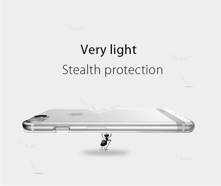 USAMS tenký kryt so záslepkou Lightning konektora pre Apple iPhone SE (2020/2022) / 8 / 7 - priehľadný