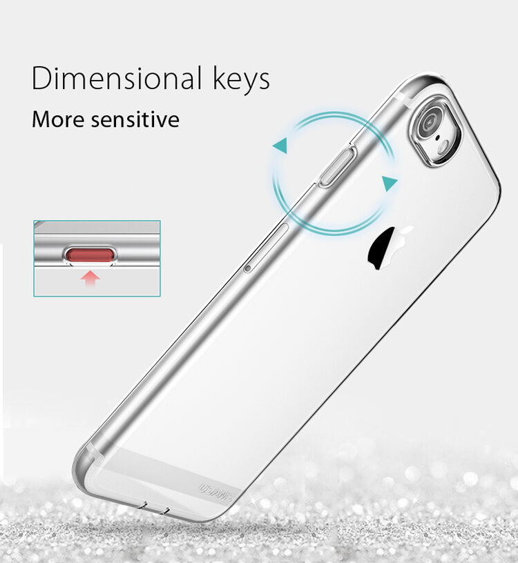 USAMS tenký kryt so záslepkou Lightning konektora pre Apple iPhone SE (2020/2022) / 8 / 7 - priehľadný