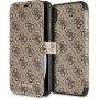 Guess flipové puzdro z umelej kože s logom pre iPhone XS Max - hnedé