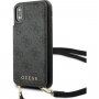 Guess 4G puzdro s popruhom cez rameno pre iPhone X / XS - sivé