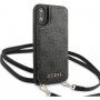 Guess 4G puzdro s popruhom cez rameno pre iPhone X / XS - sivé