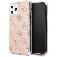 Guess 4G Glitter trblietavý kryt iPhone 11 Pro Max - svetloružový