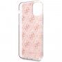 Guess 4G Glitter trblietavý kryt iPhone 11 Pro Max - svetloružový