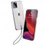 Baseus kryt z mäkkého plastu s pútkom pre iPhone 11 Pro Max - transparentný