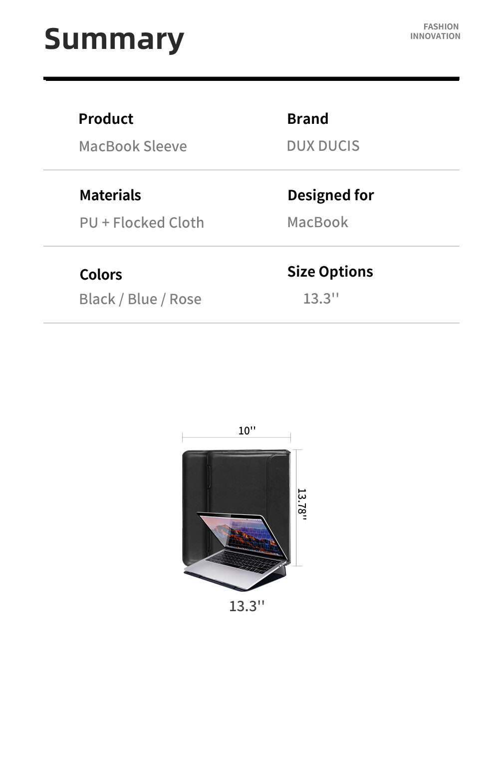 Dux Ducis obálka z PU kože s integrovaným stojančekom pre MacBook 13
