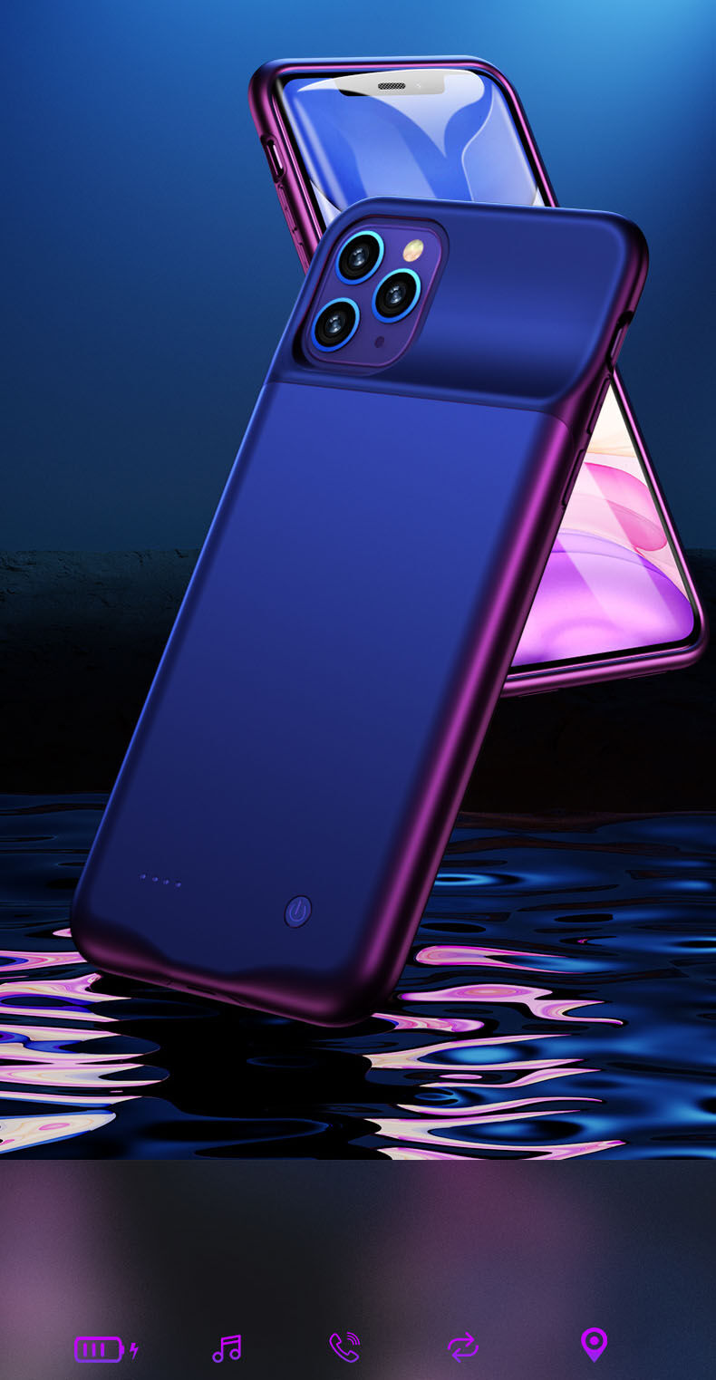 Usams kryt s batériou 3500 mAh pre iPhone 11 Pro - čierny