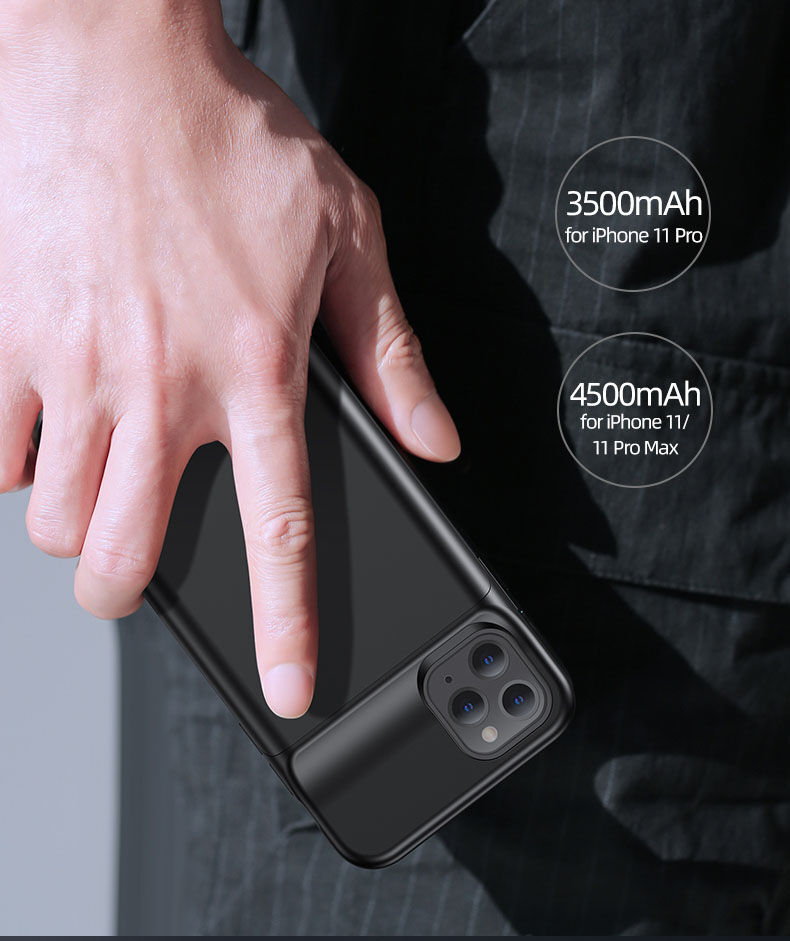 Usams kryt s batériou 4500 mAh pre iPhone 11 Pro Max - čierny