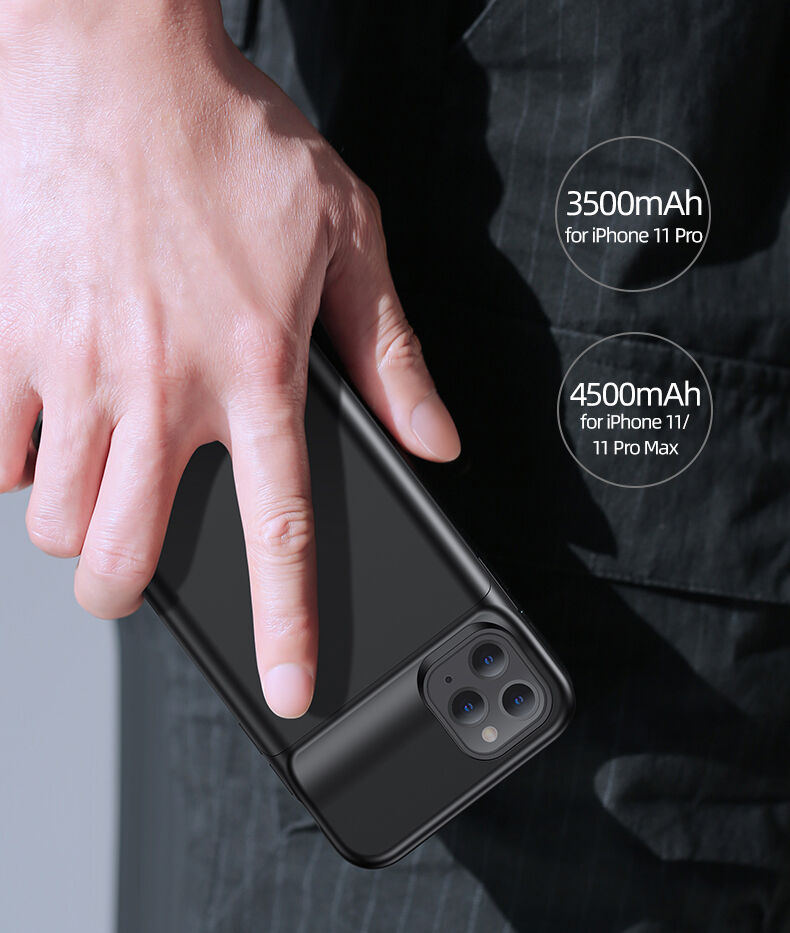 Usams kryt s batériou 4500 mAh pre iPhone 11 - čierny