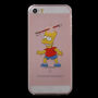 Priehľadný kryt na iPhone 5 / 5S / SE (2016) – vydesený Bart Simpson
