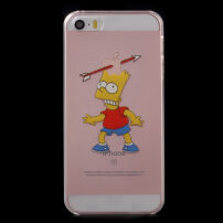 Priehľadný kryt na iPhone 5 / 5S / SE (2016) – vydesený Bart Simpson