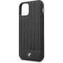 BMW kryt z pravej kože pre iPhone 11 Pro Max - čierny