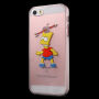 Priehľadný kryt na iPhone 5 / 5S / SE (2016) – vydesený Bart Simpson