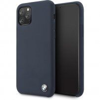 BMW Signature silikónový kryt pre iPhone 11 Pro Max - námornícky modrý