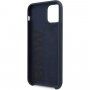 BMW Signature silikónový kryt pre iPhone 11 Pro Max - námornícky modrý