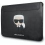 Karl Lagerfeld kožená obálka pre iPad Pro 12,9" / MacBook do 14" - čierna