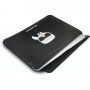 Karl Lagerfeld kožená obálka pre iPad Pro 12,9" / MacBook do 14" - čierna
