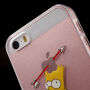 Priehľadný kryt na iPhone 5 / 5S / SE (2016) – vydesený Bart Simpson