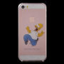 Priehľadný kryt na iPhone 5 / 5S / SE (2016) – šialený Homer Simpson