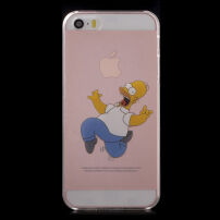 Priehľadný kryt na iPhone 5 / 5S / SE (2016) – šialený Homer Simpson