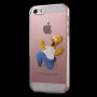 Priehľadný kryt na iPhone 5 / 5S / SE (2016) – šialený Homer Simpson