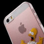 Priehľadný kryt na iPhone 5 / 5S / SE (2016) – šialený Homer Simpson