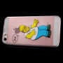 Priehľadný kryt na iPhone 5 / 5S / SE (2016) – naštvaný Homer Simpson