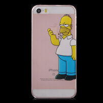 Priehľadný kryt na iPhone 5 / 5S / SE (2016) – vážny Homer Simpson