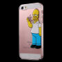 Priehľadný kryt na iPhone 5 / 5S / SE (2016) – vážny Homer Simpson