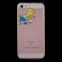 Priehľadný kryt na iPhone 5 / 5S / SE (2016) – Bart Simpson sprejer