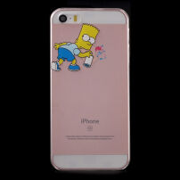 Priehľadný kryt na iPhone 5 / 5S / SE (2016) – Bart Simpson sprejer