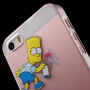 Priehľadný kryt na iPhone 5 / 5S / SE (2016) – Bart Simpson sprejer