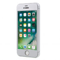 Tvrdený obal pre celý obvod telefónu vrátane ochranného skla pre iPhone SE (2016)/5S/5/5C – strieborná